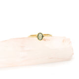 9K Gold Green Sapphire Ring