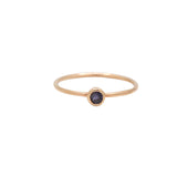 Round Tanzanite Gemstone 9k Gold Ring