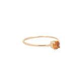 Prong Set Natural Orange Sapphire Gemstone 9K Gold Ring