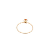 Prong Set Natural Orange Sapphire Gemstone 9K Gold Ring