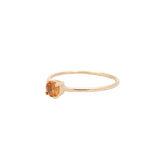 Prong Set Natural Orange Sapphire Gemstone 9K Gold Ring
