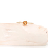 Prong Set Natural Orange Sapphire Gemstone 9K Gold Ring