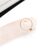 Prong Set Natural Orange Sapphire Gemstone 9K Gold Ring