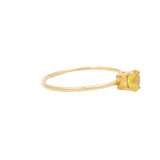 Solid Gold Yellow Sapphire Gemstone Ring