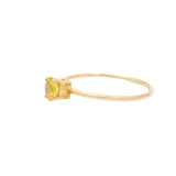Solid Gold Yellow Sapphire Gemstone Ring