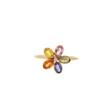 Multi Sapphire & Diamond Gold Ring