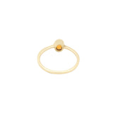 Natural Oval Shaped Orange Sapphire Gemstone Gold Plain Ring