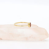 Natural Oval Shaped Orange Sapphire Gemstone Gold Plain Ring