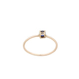 Natural Round Cut Blue Sapphire Gemstone 9k Yellow Gold Ring