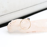 Natural Round Cut Blue Sapphire Gemstone 9k Yellow Gold Ring