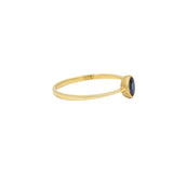 Natural Oval Blue Sapphire Gemstone 9K Gold Ring