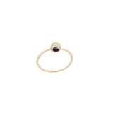 9K Solid Gold Round Blue Sapphire Ring