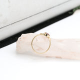 14K Yellow Gold Ruby & CZ Stone Ring