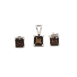 Smoky Topaz Pendant Set