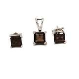 Smoky Topaz Pendant Set