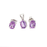 Amethyst Gemstone Pendant Set
