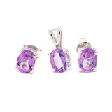 Amethyst Gemstone Pendant Set