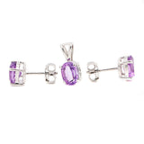 Amethyst Gemstone Pendant Set