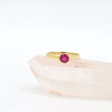 9K Gold Natural Round Ruby Gemstone Ring