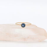 9K Solid Yellow Gold Sapphire Ring