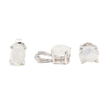Prong Set Natural Moonstone Enegry Healing Gemstone Pendant Set