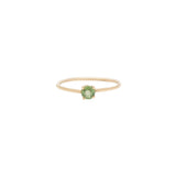 Natural Green Sapphire Gemstone 9K Gold Ring