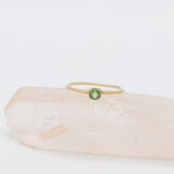 Natural Green Sapphire Gemstone 9K Gold Ring
