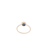 Natural Round Shaped Blue Sapphire Gemstone Gold Ring