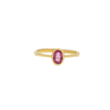 Natural Pink Sapphire 9K Gold Ring