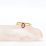 Natural Pink Sapphire 9K Gold Ring