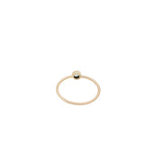 Round Green Sapphire Gemstone Gold Ring