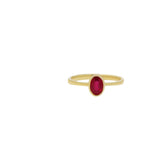Oval Ruby Gemstone Gold Ring