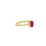 Oval Ruby Gemstone Gold Ring
