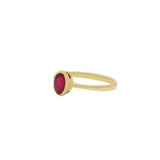 Oval Ruby Gemstone Gold Ring