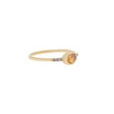 14K Yellow Gold Opal And Diamond Ring