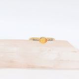 14K Yellow Gold Opal And Diamond Ring