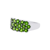 14K White Gold Green Tsavorite Gemstone Ring