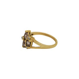 14k Yellow Gold Smoky Quartz And Diamond Ring