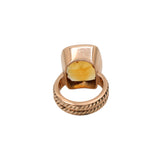 9K Yellow Gold Natural Citrine Gemstone Healing Ring