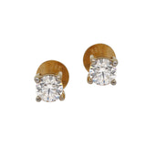 GIA Certified Diamond Stud Prong Set Precious Round Earring