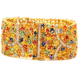 Natural Multi Sapphire Gemstone Bracelet