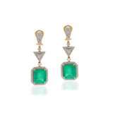 Emerald And Diamond Gold Earring