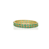 Emerald Gemstone & Diamond Bangle Bracelet
