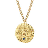 18K Gold Plated Libra Zodiac Sign Chain Necklace