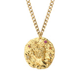 18K Gold Plated Lion Zodiac Sign Chain Necklace