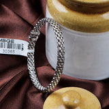 Sterling Silver Box Weave Bracelet Modern Unisex Textured Cuff