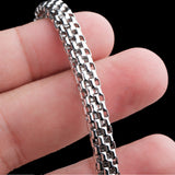 Sterling Silver Box Weave Bracelet Modern Unisex Textured Cuff