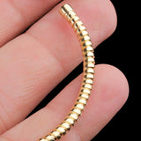 Gold Plated Twisted Band Bracelet Sleek Flexible Open Bangle for Daily Wear
