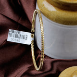 Gold Plated Twisted Band Bracelet Sleek Flexible Open Bangle for Daily Wear