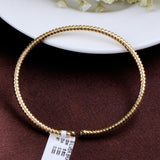 Gold Plated Twisted Band Bracelet Sleek Flexible Open Bangle for Daily Wear